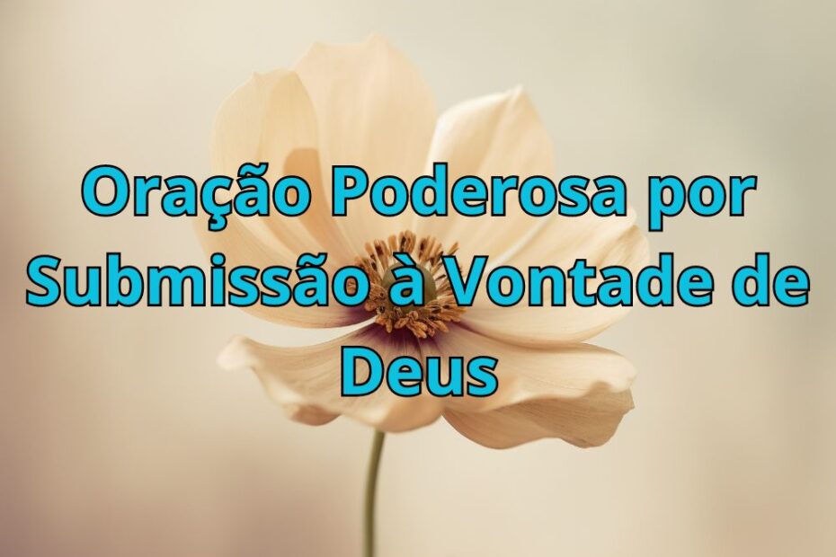 Oração Poderosa por Submissão à Vontade de Deus