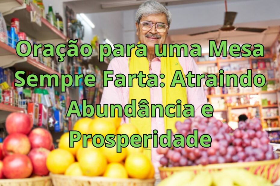 Oração para uma Mesa Sempre Farta